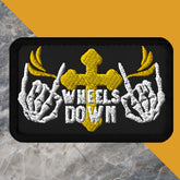 Skeleton Hands Biker Embroidered Patch